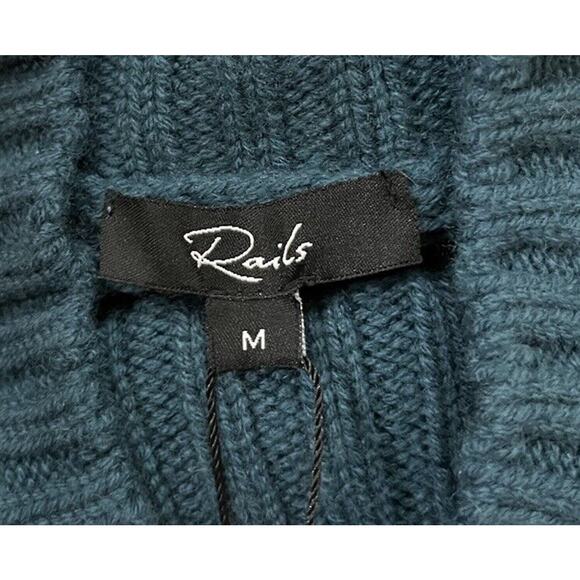 Rails Halle Evergreen Turtleneck Wool Cashmere Blend Women's Sweater Size M - Picture 4 of 6